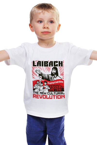 Заказать детскую футболку в Москве. Детская футболка классическая унисекс Laibach / The New Cultural Revolution от OEX design - готовые дизайны и нанесение принтов.