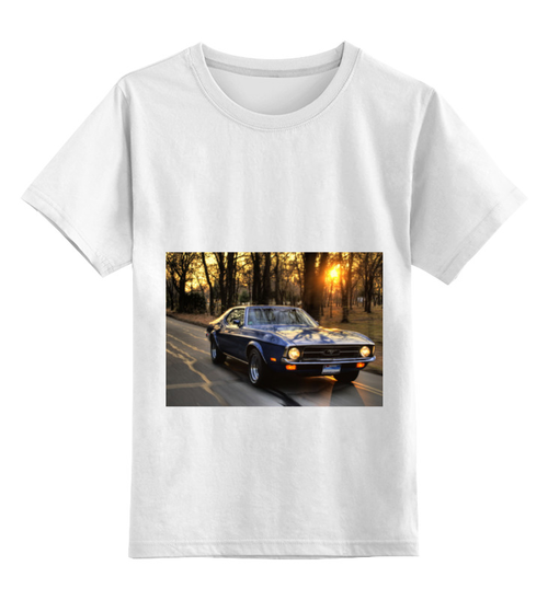 Заказать детскую футболку в Москве. Детская футболка классическая унисекс форд мустанг от vasrus - готовые дизайны и нанесение принтов.