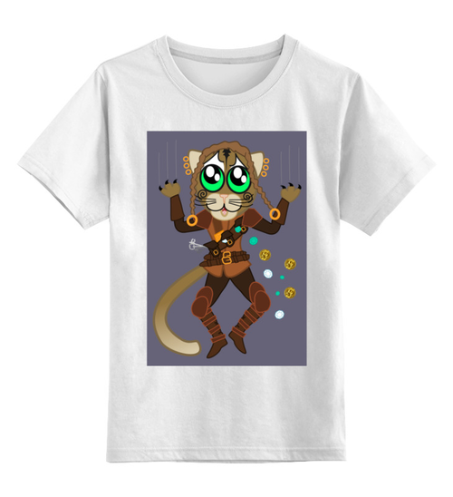 Заказать детскую футболку в Москве. Детская футболка классическая унисекс Кот. Cat Burglar от NorrD - готовые дизайны и нанесение принтов.