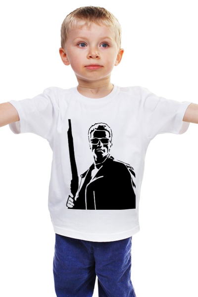 Заказать детскую футболку в Москве. Детская футболка классическая унисекс терминатор от Евгений Бобров - готовые дизайны и нанесение принтов.