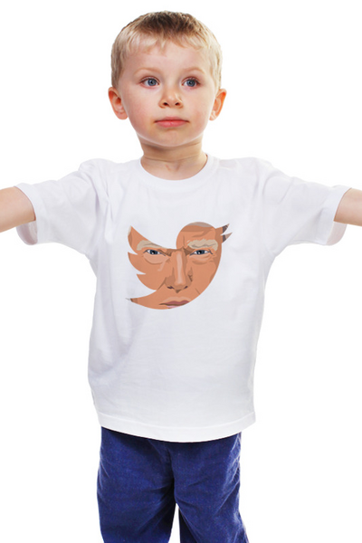 Заказать детскую футболку в Москве. Детская футболка классическая унисекс Дональд Трамп от MariYang  - готовые дизайны и нанесение принтов.