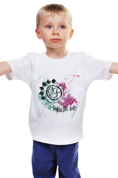 Заказать детскую футболку в Москве. Детская футболка классическая унисекс blink-182 white от lozerkids - готовые дизайны и нанесение принтов.