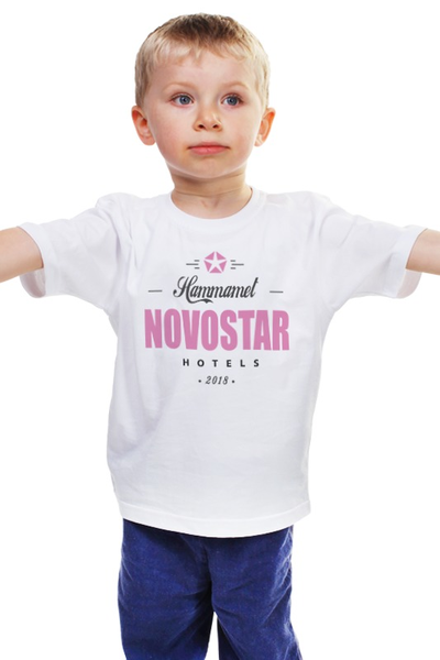 Заказать детскую футболку в Москве. Детская футболка классическая унисекс Novostar Hotels Тунис Hammamet от Novostar Hotels - готовые дизайны и нанесение принтов.