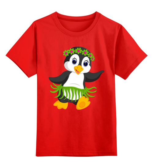 Заказать детскую футболку в Москве. Детская футболка классическая унисекс Пингвинчик от ПРИНТЫ ПЕЧАТЬ  - готовые дизайны и нанесение принтов.