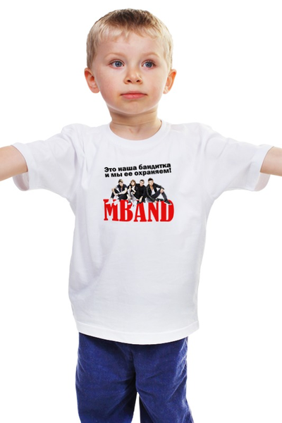 Заказать детскую футболку в Москве. Детская футболка классическая унисекс Группа MBAND от fanzona - готовые дизайны и нанесение принтов.