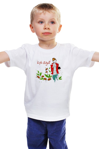 Заказать детскую футболку в Москве. Детская футболка классическая унисекс Life Style  от ПРИНТЫ ПЕЧАТЬ  - готовые дизайны и нанесение принтов.