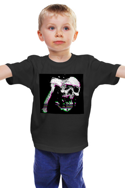 Заказать детскую футболку в Москве. Детская футболка классическая унисекс Топор в черепе от Елена  - готовые дизайны и нанесение принтов.