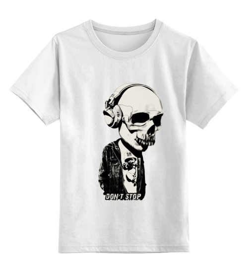 Заказать детскую футболку в Москве. Детская футболка классическая унисекс Don't stop the music от Savara - готовые дизайны и нанесение принтов.