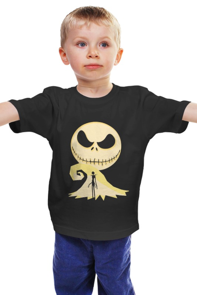 Заказать детскую футболку в Москве. Детская футболка классическая унисекс Jack Skellington от skynatural - готовые дизайны и нанесение принтов.