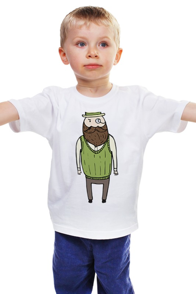 Заказать детскую футболку в Москве. Детская футболка классическая унисекс Джентльмен с моноклем от merion_merion - готовые дизайны и нанесение принтов.