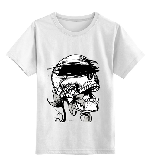 Заказать детскую футболку в Москве. Детская футболка классическая унисекс Череп от v.mantrova@mail.ru - готовые дизайны и нанесение принтов.