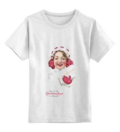 Заказать детскую футболку в Москве. Детская футболка классическая унисекс Девочка с лентами. от Сасок - готовые дизайны и нанесение принтов.