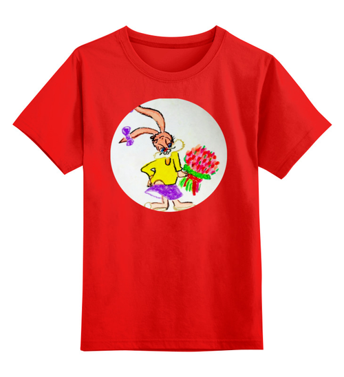 Заказать детскую футболку в Москве. Детская футболка классическая унисекс Зайка от mrs-snit@yandex.ru - готовые дизайны и нанесение принтов.