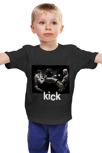 Заказать детскую футболку в Москве. Детская футболка классическая унисекс kick boxing от seregin - готовые дизайны и нанесение принтов.
