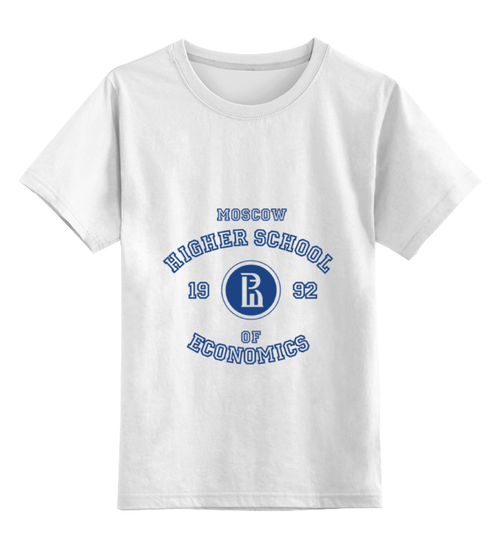 Заказать детскую футболку в Москве. Детская футболка классическая унисекс Вшэ от dyzel - готовые дизайны и нанесение принтов.