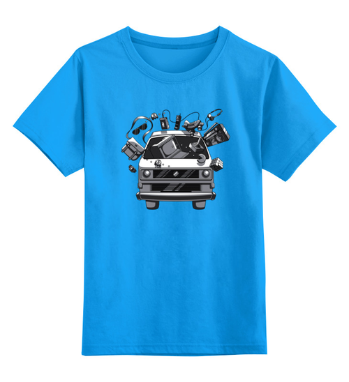 Заказать детскую футболку в Москве. Детская футболка классическая унисекс Машина  от T-shirt print  - готовые дизайны и нанесение принтов.