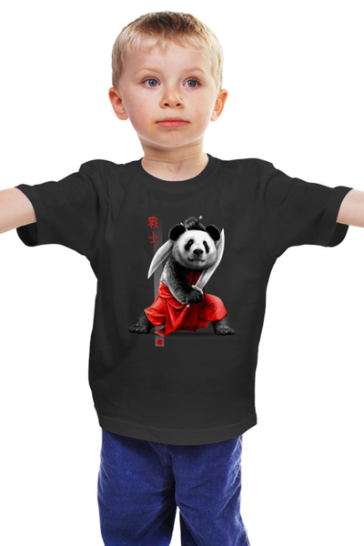 Заказать детскую футболку в Москве. Детская футболка классическая унисекс Панда с мечами от Xieros - готовые дизайны и нанесение принтов.