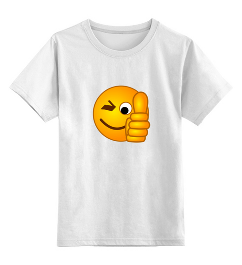 Заказать детскую футболку в Москве. Детская футболка классическая унисекс смайл от THE_NISE  - готовые дизайны и нанесение принтов.