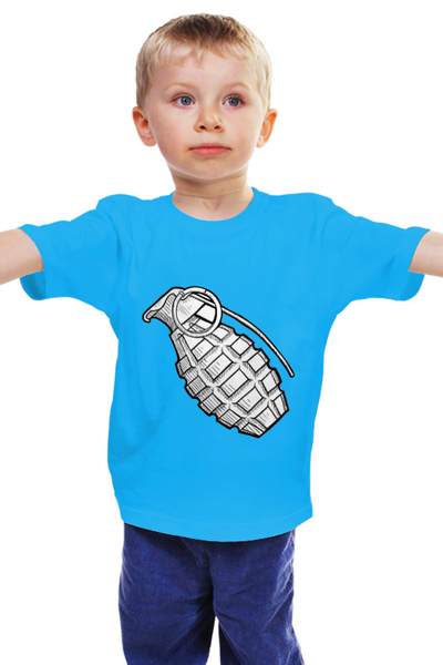 Заказать детскую футболку в Москве. Детская футболка классическая унисекс Grenade от Leichenwagen - готовые дизайны и нанесение принтов.