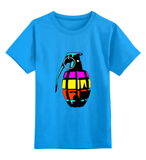 Заказать детскую футболку в Москве. Детская футболка классическая унисекс Color Grenade  от Leichenwagen - готовые дизайны и нанесение принтов.