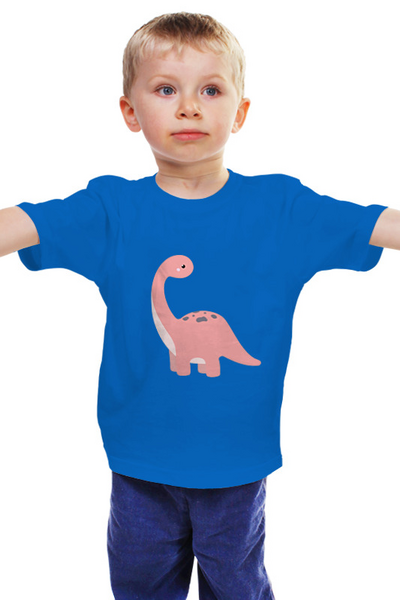 Заказать детскую футболку в Москве. Детская футболка классическая унисекс Брахиозаврик от tvoy_vector  - готовые дизайны и нанесение принтов.