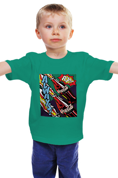 Заказать детскую футболку в Москве. Детская футболка классическая унисекс Coca-Cola от Fil6 - готовые дизайны и нанесение принтов.