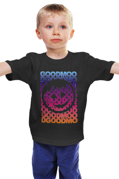 Заказать детскую футболку в Москве. Детская футболка классическая унисекс Good Mood от olgs - готовые дизайны и нанесение принтов.