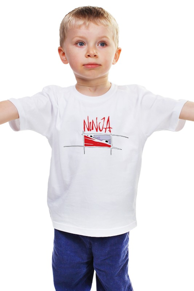 Заказать детскую футболку в Москве. Детская футболка классическая унисекс ninja от Евгений Бобров - готовые дизайны и нанесение принтов.