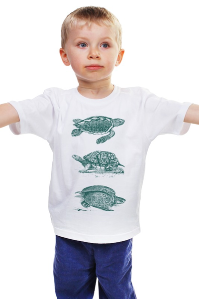 Заказать детскую футболку в Москве. Детская футболка классическая унисекс Черепахи от BeliySlon - готовые дизайны и нанесение принтов.