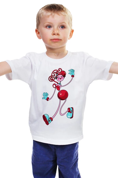 Заказать детскую футболку в Москве. Детская футболка классическая унисекс Poppy Playtime - Chapter 2 Мама длинные ноги от weeert - готовые дизайны и нанесение принтов.
