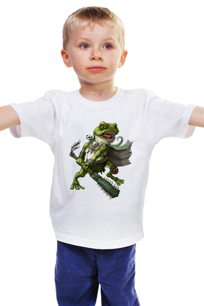 Заказать детскую футболку в Москве. Детская футболка классическая унисекс Боевая рептилия от T-shirt print  - готовые дизайны и нанесение принтов.
