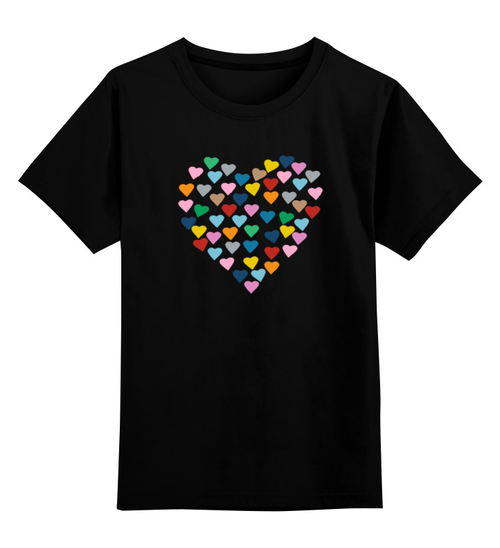 Заказать детскую футболку в Москве. Детская футболка классическая унисекс Сердце от printik - готовые дизайны и нанесение принтов.