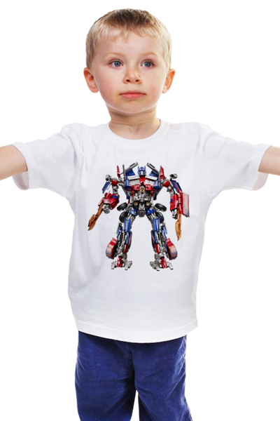Заказать детскую футболку в Москве. Детская футболка классическая унисекс Transformers от dimajune - готовые дизайны и нанесение принтов.