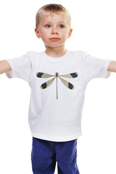 Заказать детскую футболку в Москве. Детская футболка классическая унисекс Стрекоза от BeliySlon - готовые дизайны и нанесение принтов.