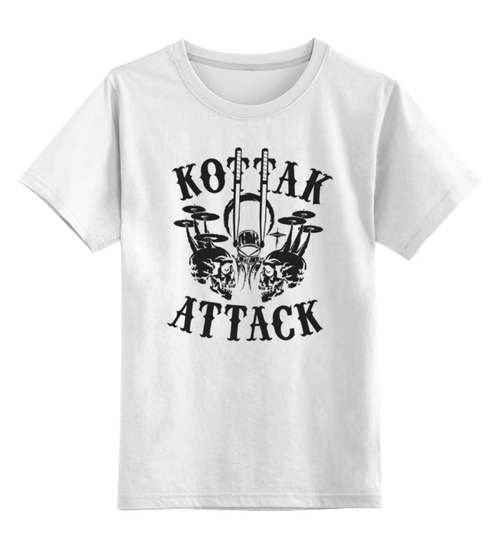 Заказать детскую футболку в Москве. Детская футболка классическая унисекс Kottak (ударник группы Scorpions) от Leichenwagen - готовые дизайны и нанесение принтов.