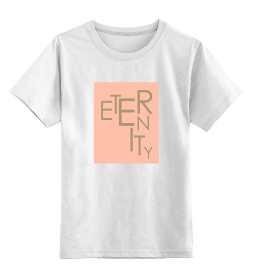 Заказать детскую футболку в Москве. Детская футболка классическая унисекс Eternity от Tatutati - готовые дизайны и нанесение принтов.