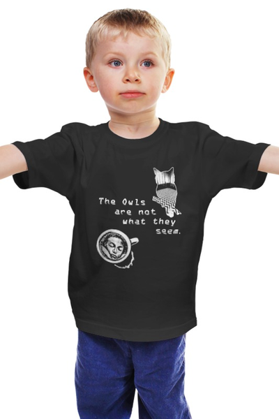 Заказать детскую футболку в Москве. Детская футболка классическая унисекс The owls are not what they seem от stramtsova - готовые дизайны и нанесение принтов.