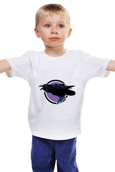 Заказать детскую футболку в Москве. Детская футболка классическая унисекс Ворон от YellowCloverShop - готовые дизайны и нанесение принтов.