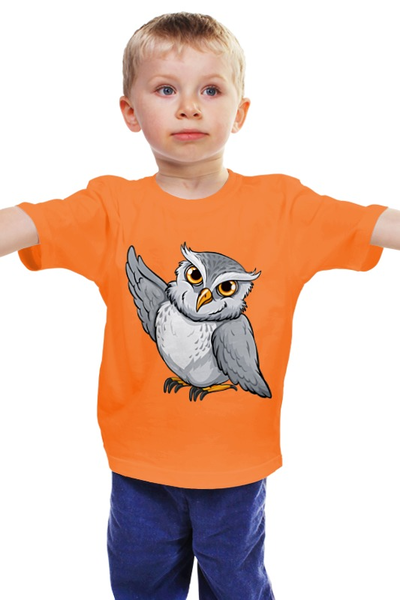 Заказать детскую футболку в Москве. Детская футболка классическая унисекс Совушка от nadegda - готовые дизайны и нанесение принтов.