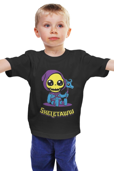 Заказать детскую футболку в Москве. Детская футболка классическая унисекс Skeletaww от skynatural - готовые дизайны и нанесение принтов.
