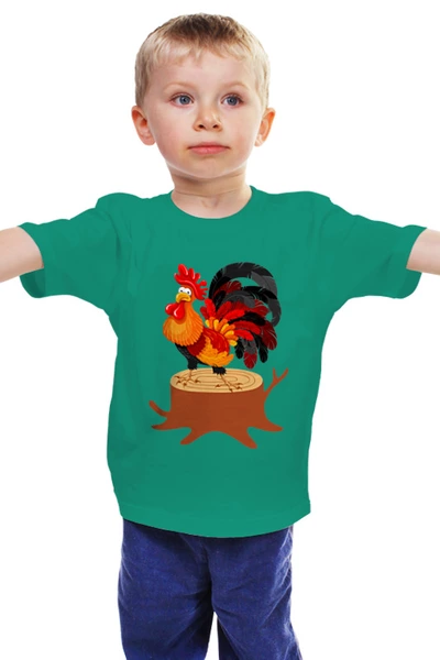 Заказать детскую футболку в Москве. Детская футболка классическая унисекс  Петушок от icase - готовые дизайны и нанесение принтов.