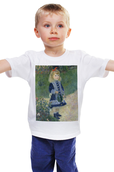 Заказать детскую футболку в Москве. Детская футболка классическая унисекс Девочка с лейкой (Пьер Огюст Ренуар) от trend - готовые дизайны и нанесение принтов.