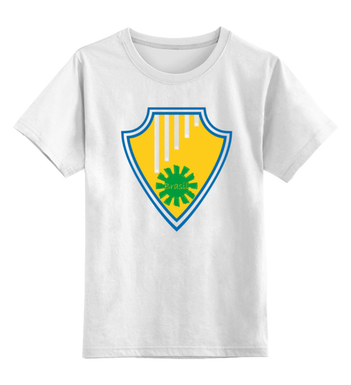 Заказать детскую футболку в Москве. Детская футболка классическая унисекс Бразилия от printik - готовые дизайны и нанесение принтов.