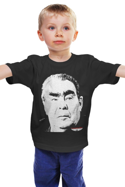 Заказать детскую футболку в Москве. Детская футболка классическая унисекс Брежнев от ГПМНпR'n'R - готовые дизайны и нанесение принтов.