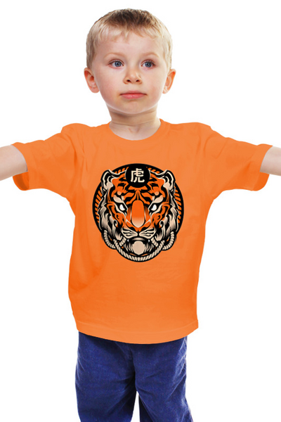 Заказать детскую футболку в Москве. Детская футболка классическая унисекс Тигр Абстракция от printik - готовые дизайны и нанесение принтов.