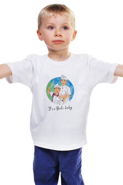 Заказать детскую футболку в Москве. Детская футболка классическая унисекс It's a Bali, baby! от Artem Bali - готовые дизайны и нанесение принтов.