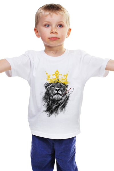 Заказать детскую футболку в Москве. Детская футболка классическая унисекс Король Лев от printik - готовые дизайны и нанесение принтов.