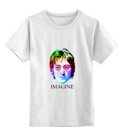 Заказать детскую футболку в Москве. Детская футболка классическая унисекс "John Lennon" от Fedor - готовые дизайны и нанесение принтов.