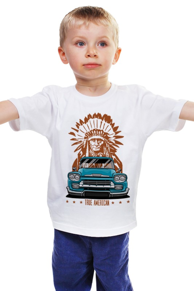 Заказать детскую футболку в Москве. Детская футболка классическая унисекс Chevy Apache Pickup Truck от Oleg Markaryan - готовые дизайны и нанесение принтов.