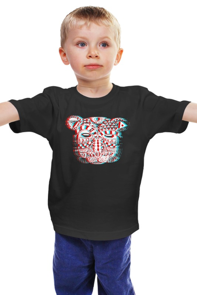 Заказать детскую футболку в Москве. Детская футболка классическая унисекс Медведь 3D от printik - готовые дизайны и нанесение принтов.